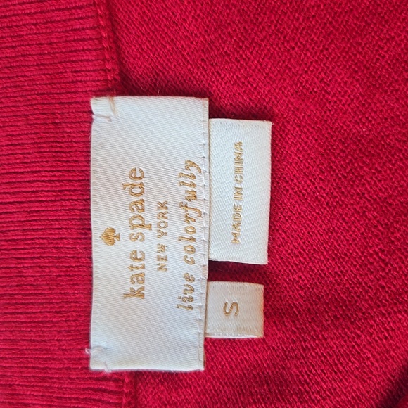 Kate Spade red cardigan with bow details - Picture 3 of 14